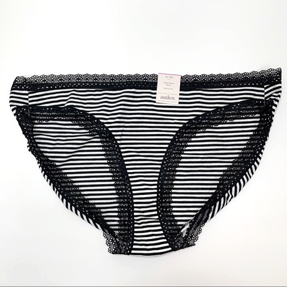 Auden Set of 3 NWT Variety Panties Hipster Lace Thong Striped Bikini - Picture 3 of 10